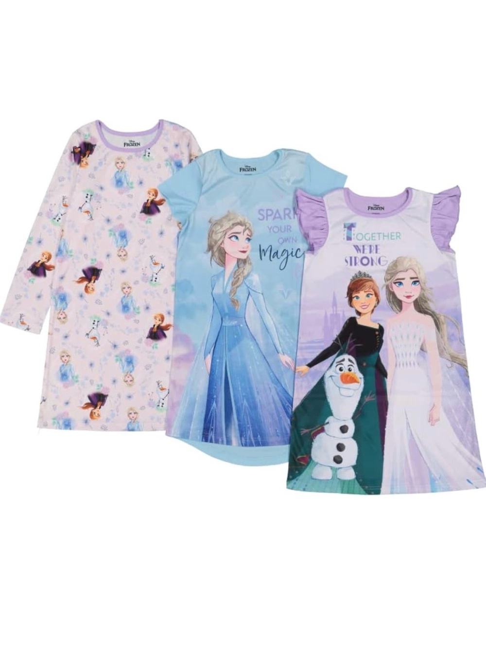 Disney Frozen Girls' 3-Pack Nightgowns - NWT size 4